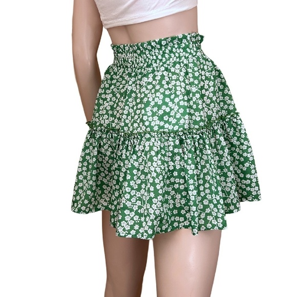 Princess Polly Skater Skirt Boho Flutter Ruffle Mini Pull On Floral Print Flowy - Picture 5 of 11